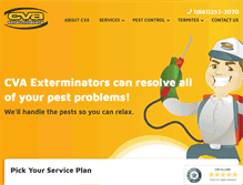 Tablet Screenshot of cvaexterminators.com
